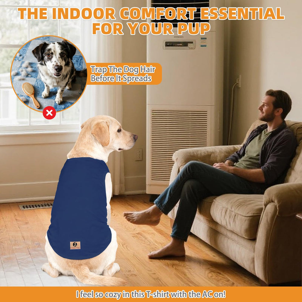 KOOLTAIL uso exterior ligero en camiseta para perro grande azul gris
