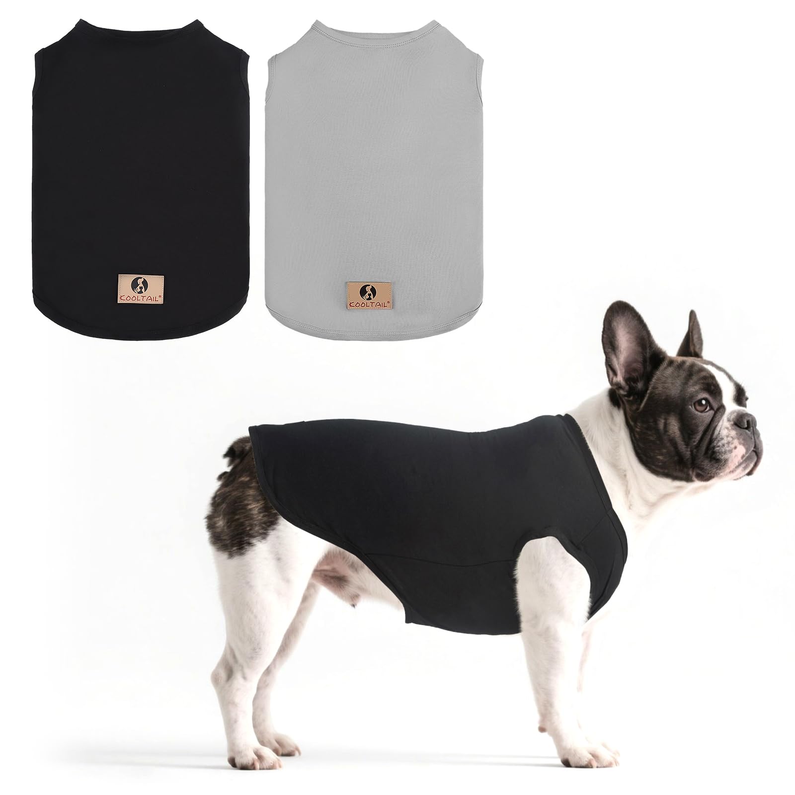 KOOLTAIL camiseta para perro macho de algodón, protección UV para salidas al sol