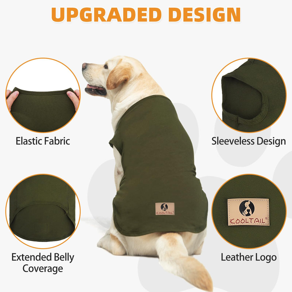 KOOLTAIL camiseta para perro grande con ajuste elástico para mayor comodidad.