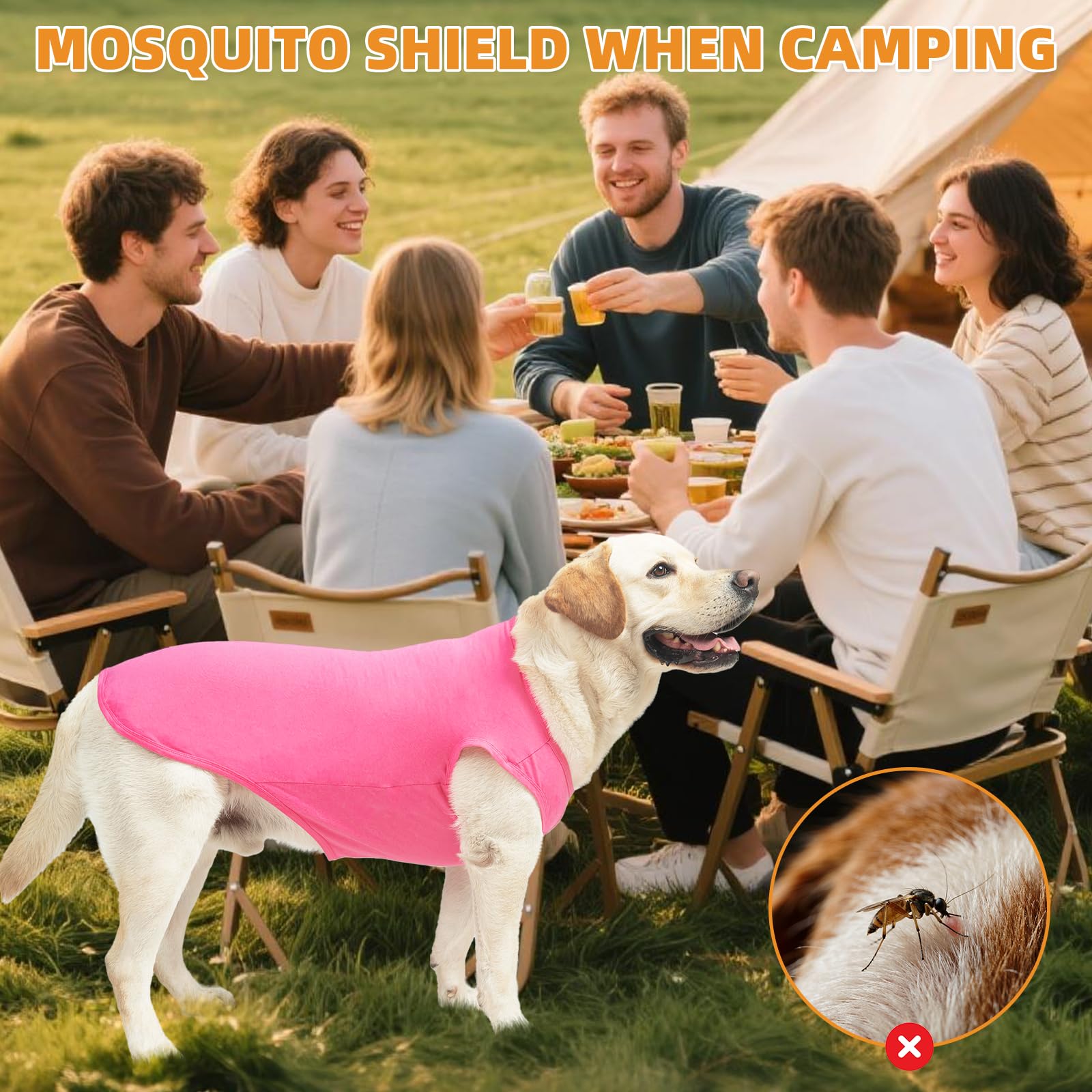 Camisetas KOOLTAIL para perros grandes, protección contra insectos en paseos