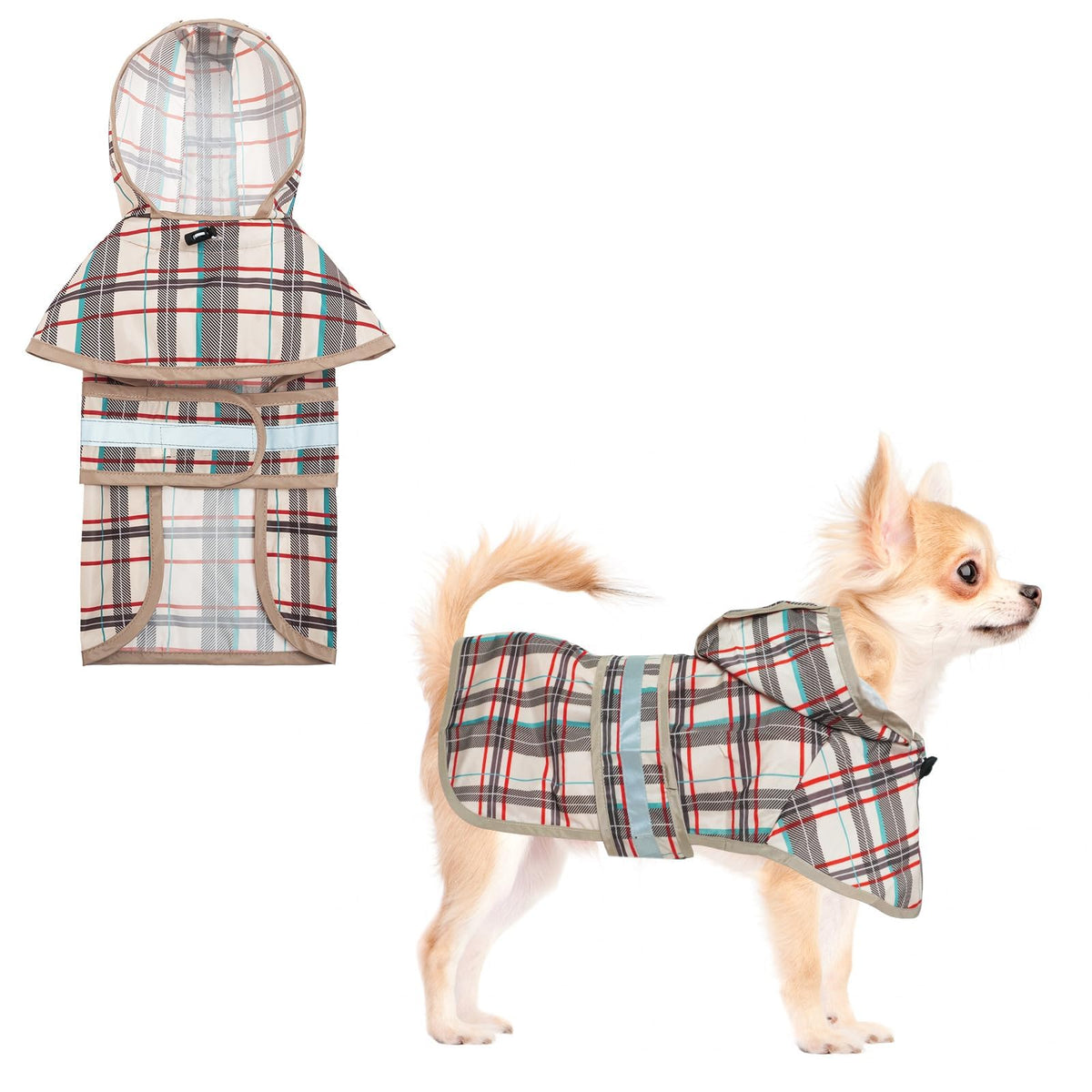 KOOLTAIL capa de lluvia para perro con capucha, protección impermeable para días lluviosos.