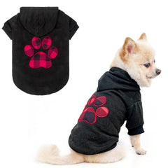 KOOLTAIL chaqueta para perro con capucha a cuadros, ideal para paseos al aire libre