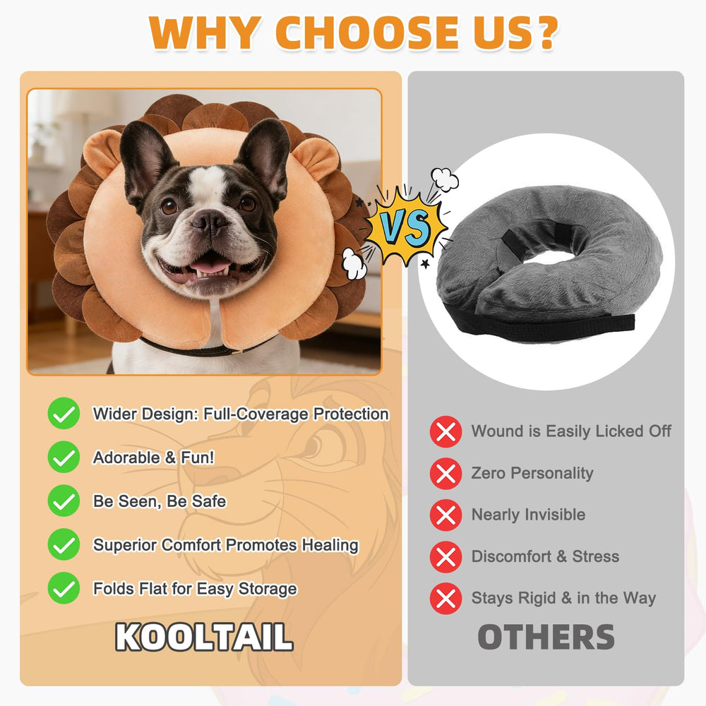 KOOLTAIL diseño león para un aspecto tierno durante la recuperación.