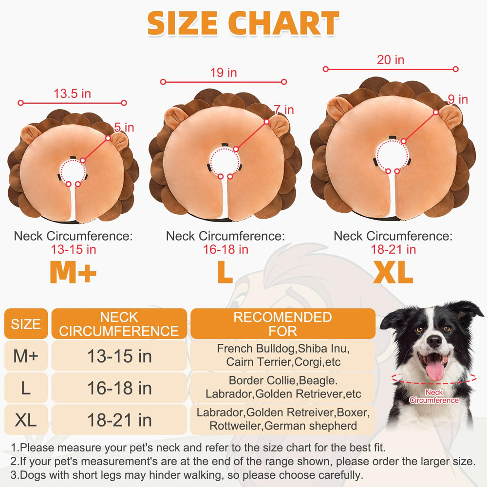 KOOLTAIL collar inflable para perro tamaño mediano-grande, opción ligera para tranquilidad durante la curación