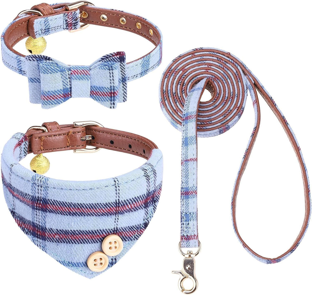 KOOLTAIL collar-lazo azul: perfecto para salidas formales y un estilo encantador para tu perro