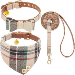 KOOLTAIL collar con lazo beige para paseos elegantes y cómodos