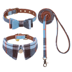 KOOLTAIL collar con pajarita de cuadros, elegante y cómodo para perros pequeños.