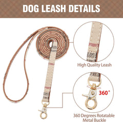 KOOLTAIL conjunto de collar con lazo beige para mascotas pequeñas