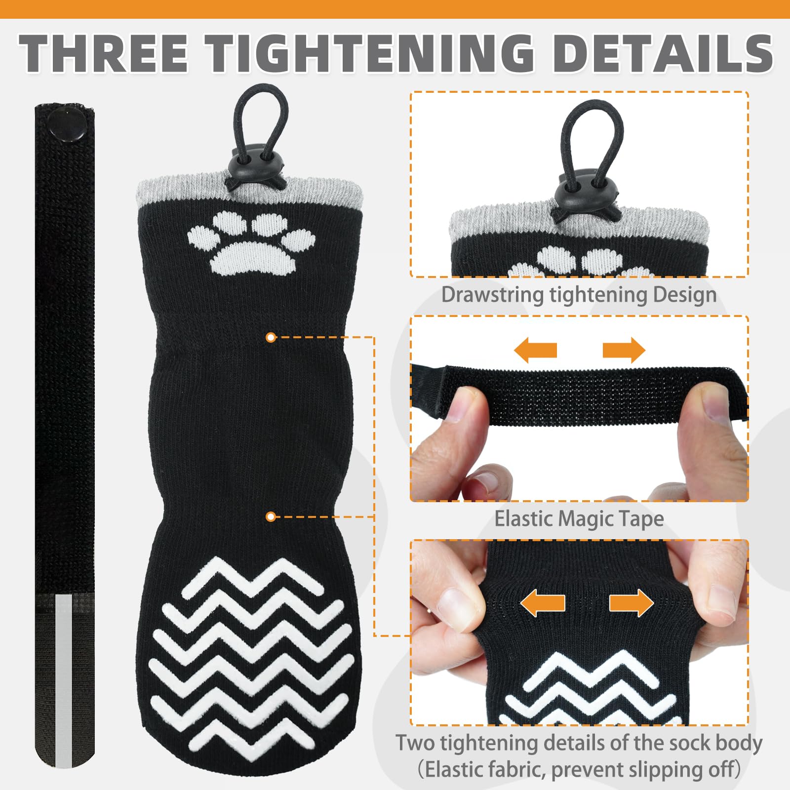 KOOLTAIL calcetines para perros con cordón de ajuste facilitan vestir y asegurar el ajuste.