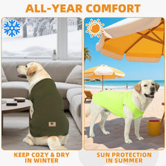 KOOLTAIL diseño estiloso en amarillo gris para perros grandes.