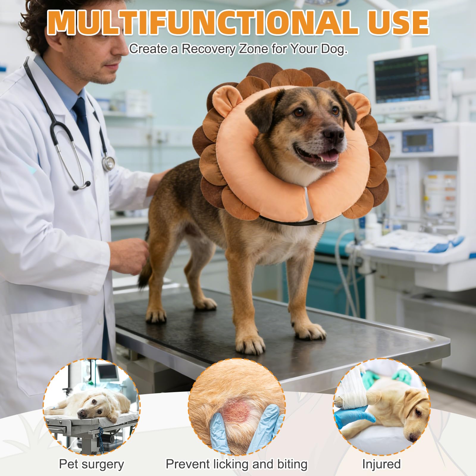 KOOLTAIL diseño-león collar perro, aspecto simpático sin sacrificar funcionalidad