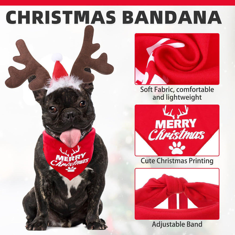 KOOLTAIL disfraz navidad para perros con dos piezas, para fiestas