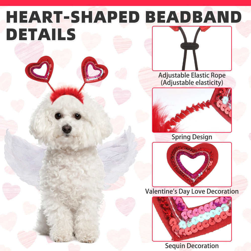 KOOLTAIL disfraz San Valentín para perro, fácil de colocar y lucir.