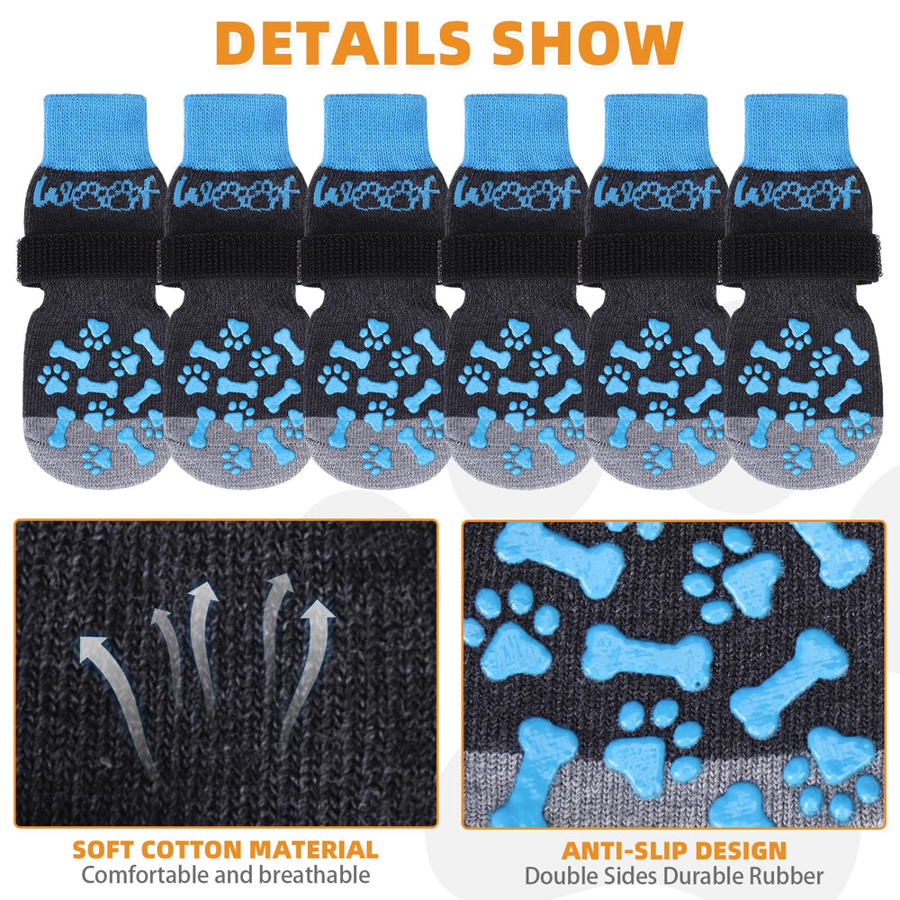 KOOLTAIL doble agarre patitas perro dos lados mejora tracción en superficies lisas.