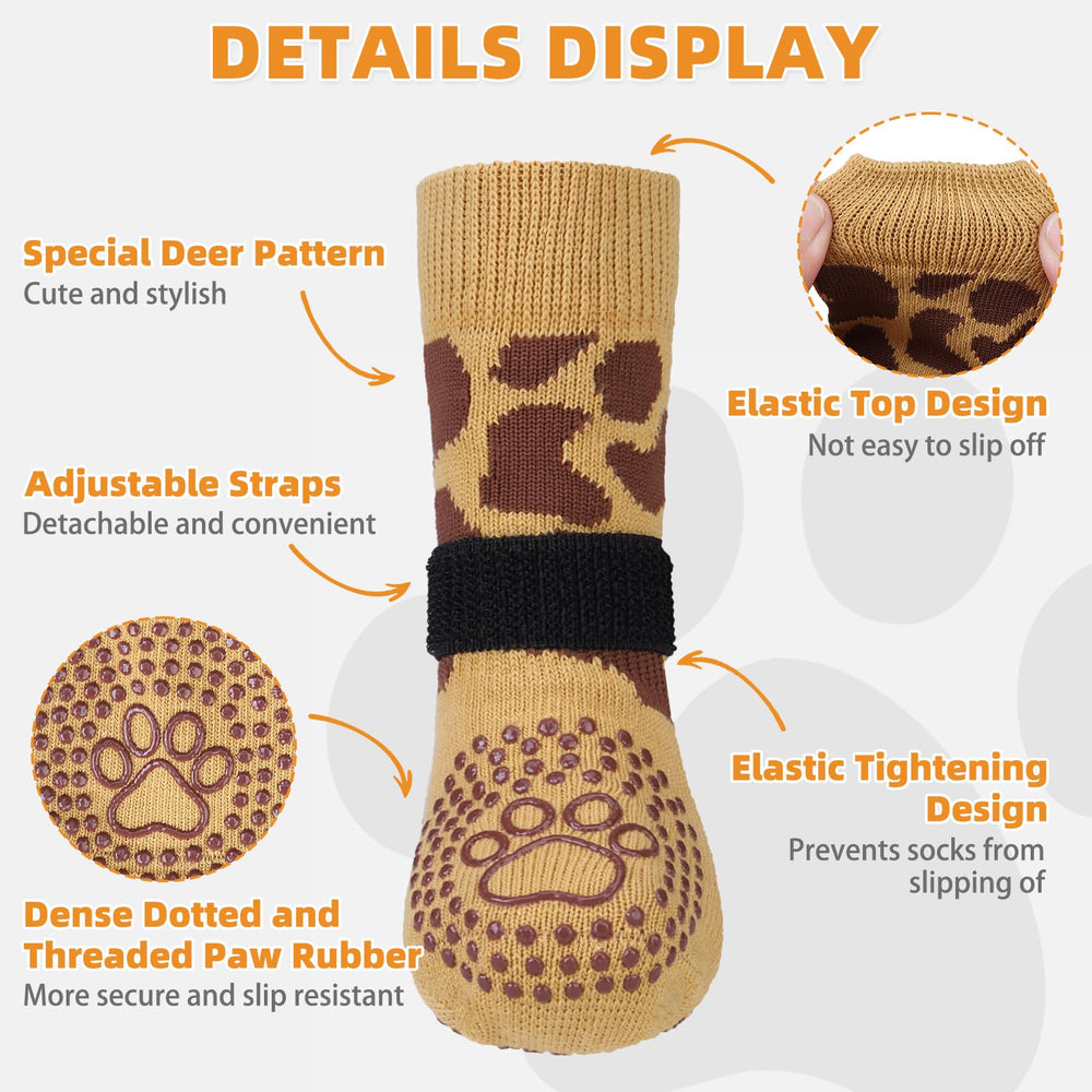 KOOLTAIL calcetines con tracción doble para suelos lisos y seguros.