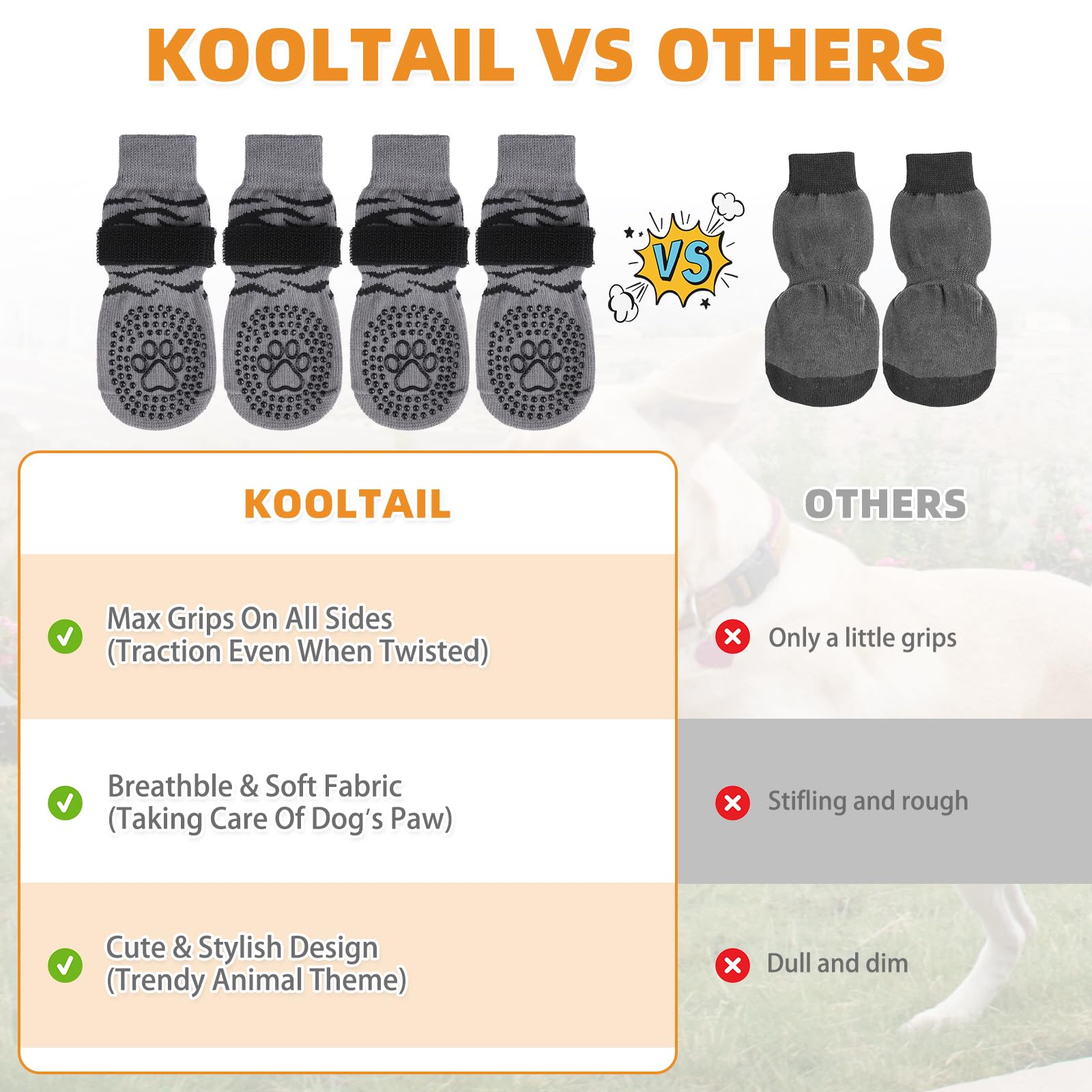KOOLTAIL calcetines protectores para pavimentos calientes, comodidad en días soleados.