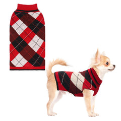 KOOLTAIL suéter para perros con estampado de cuadros clásico, ideal para días fríos.
