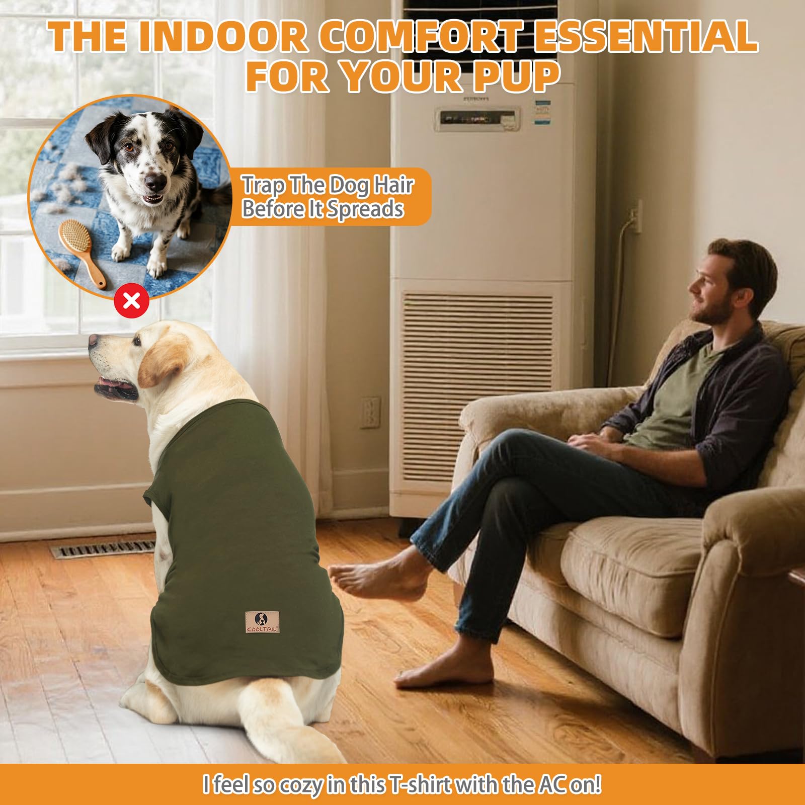 KOOLTAIL dos camisetas para paseos diarios, siempre listas para usar.