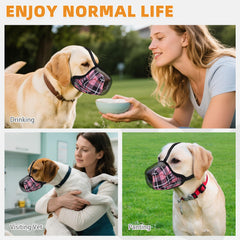 KOOLTAIL mordaza reflectante para perro, ajuste seguro para paseos nocturnos.