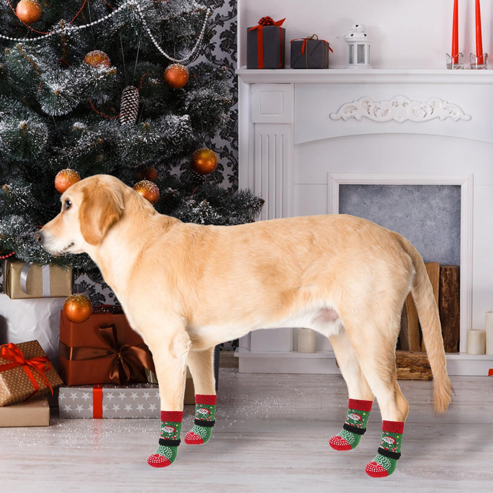 KOOLTAIL patitas con patrón navideño, regalo festivo para perros
