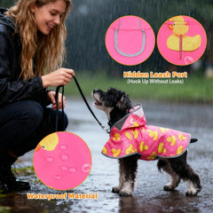 KOOLTAIL chubasquero perro con bolsillo de almacenamiento para golosinas o accesorios.