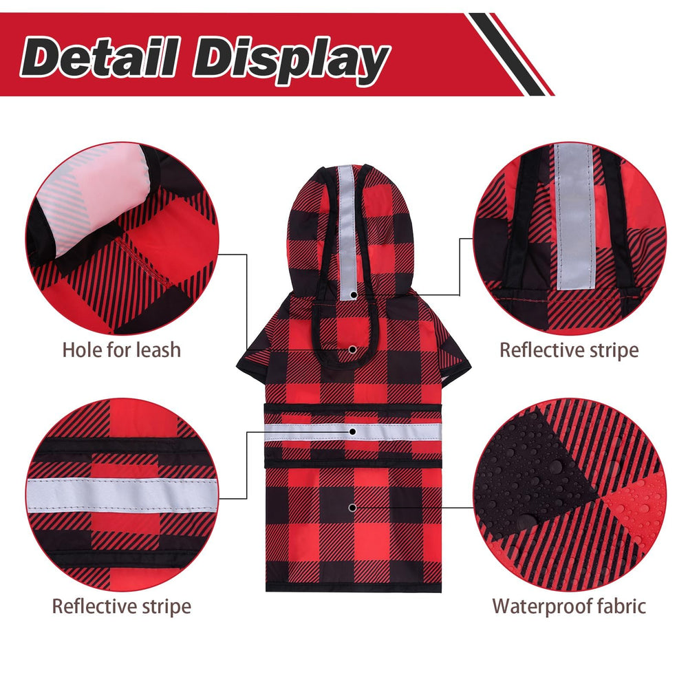 KOOLTAIL impermeable para perro con banda reflectante trasera para mayor visibilidad.
