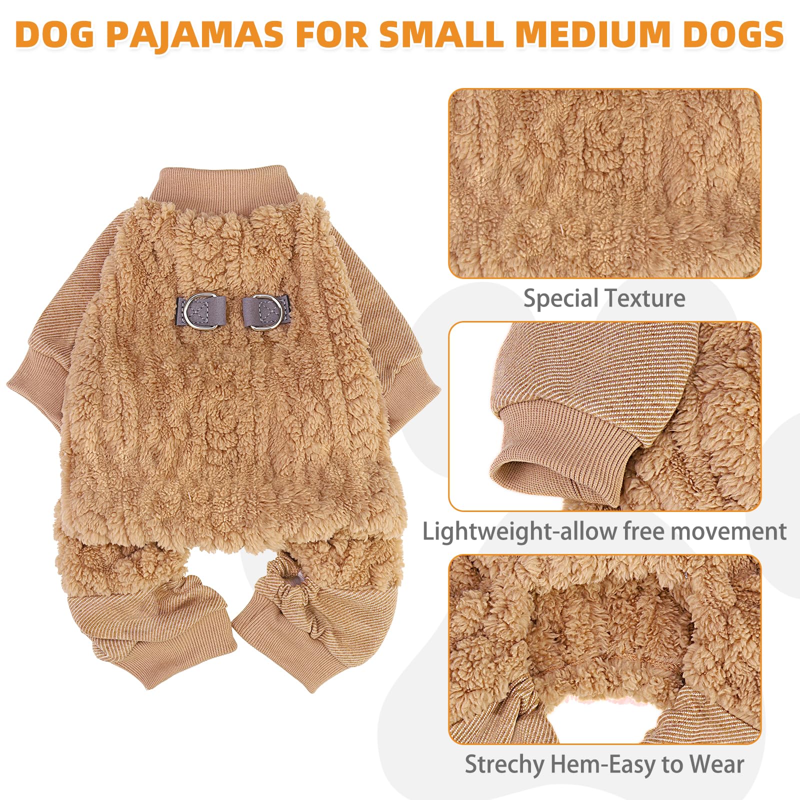 Pijama KOOLTAIL para perro pequeño rosa, vista frontal, fácil de poner
