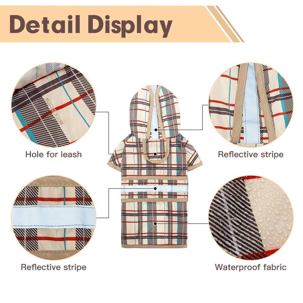KOOLTAIL poncho de lluvia para perros con banda reflectante para mayor visibilidad