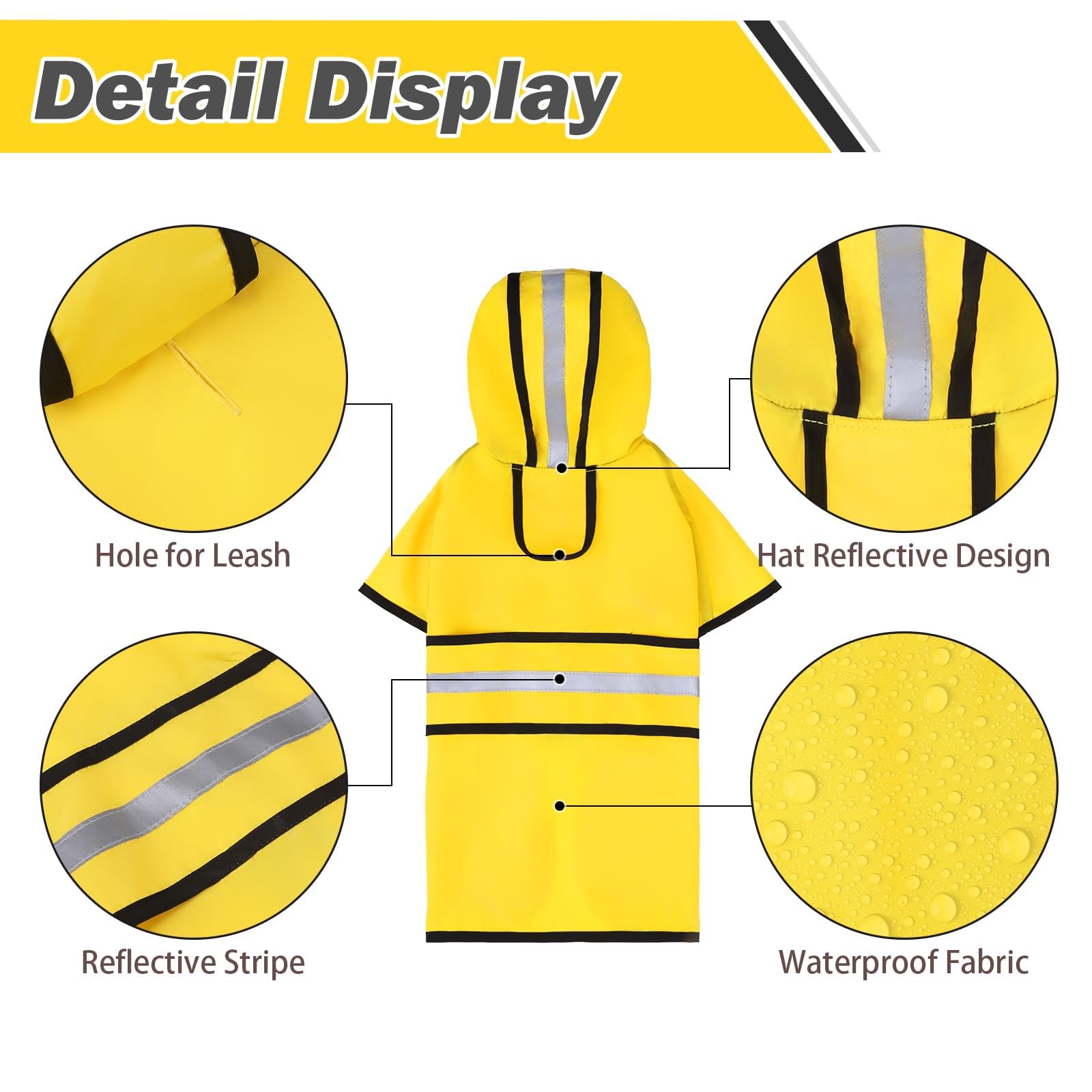 KOOLTAIL poncho para perro con orificio de correa facilita paseos