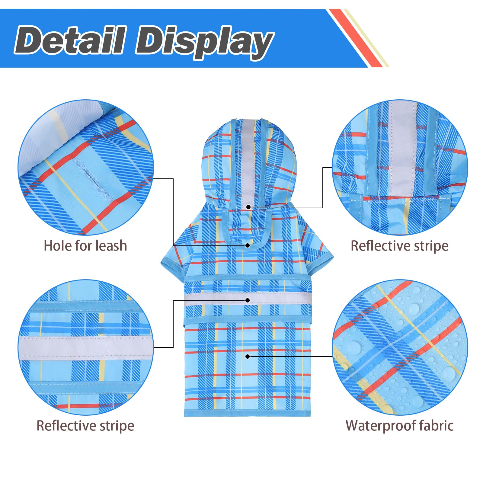 KOOLTAIL poncho impermeable para perro, ideal para paseos lluviosos