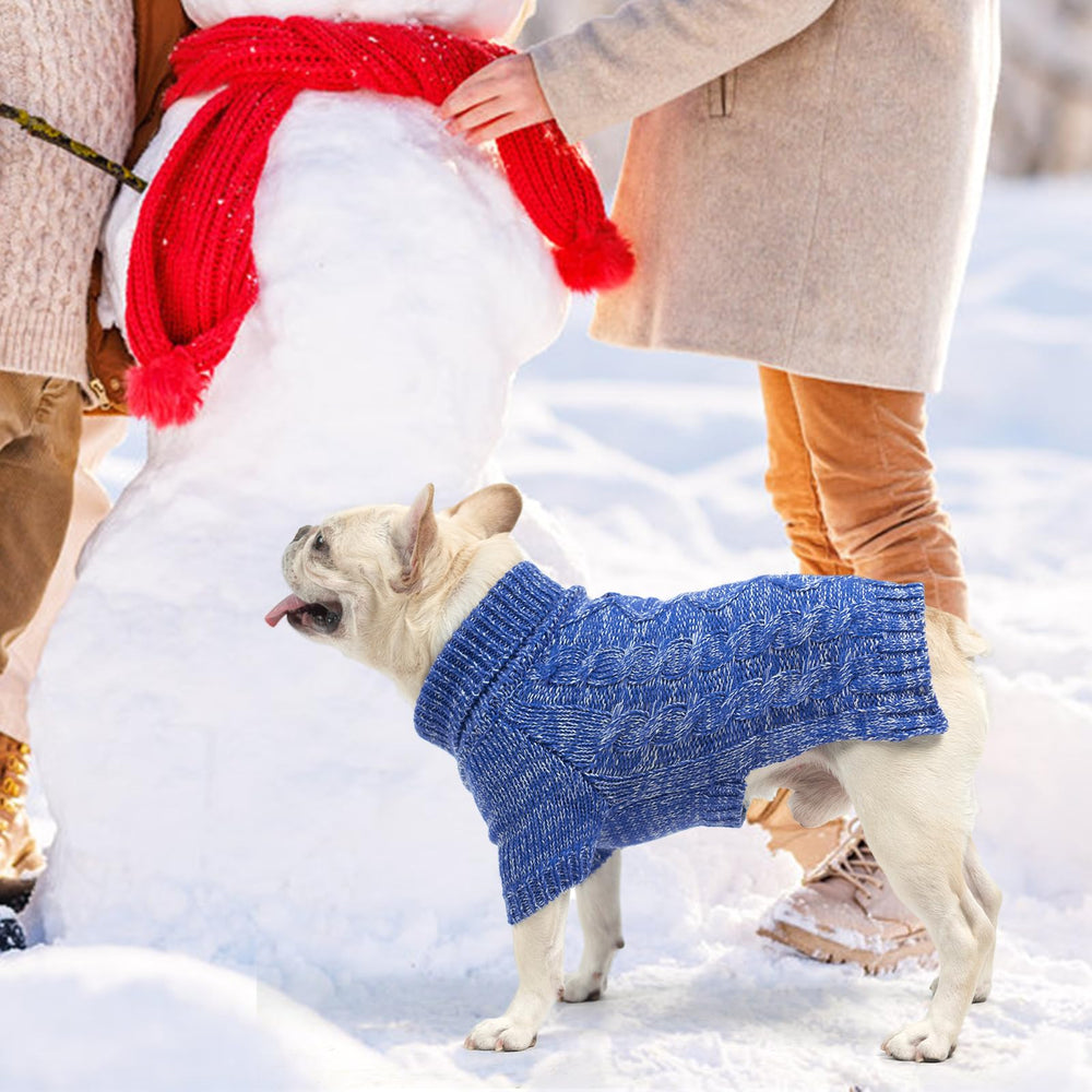 KOOLTAIL prenda canina de punto para invierno, confort y calidez azul XL