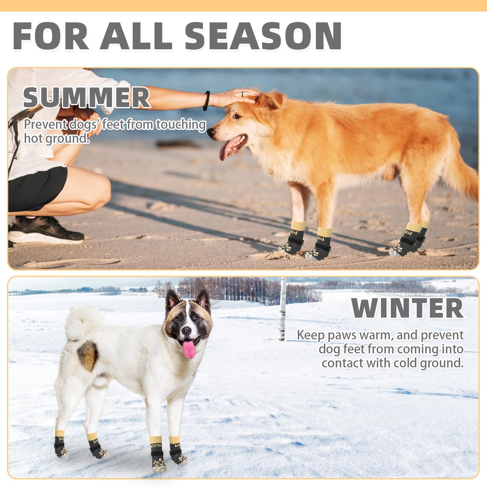 KOOLTAIL protección de patas evita quemaduras en pavimentos calientes y frío.