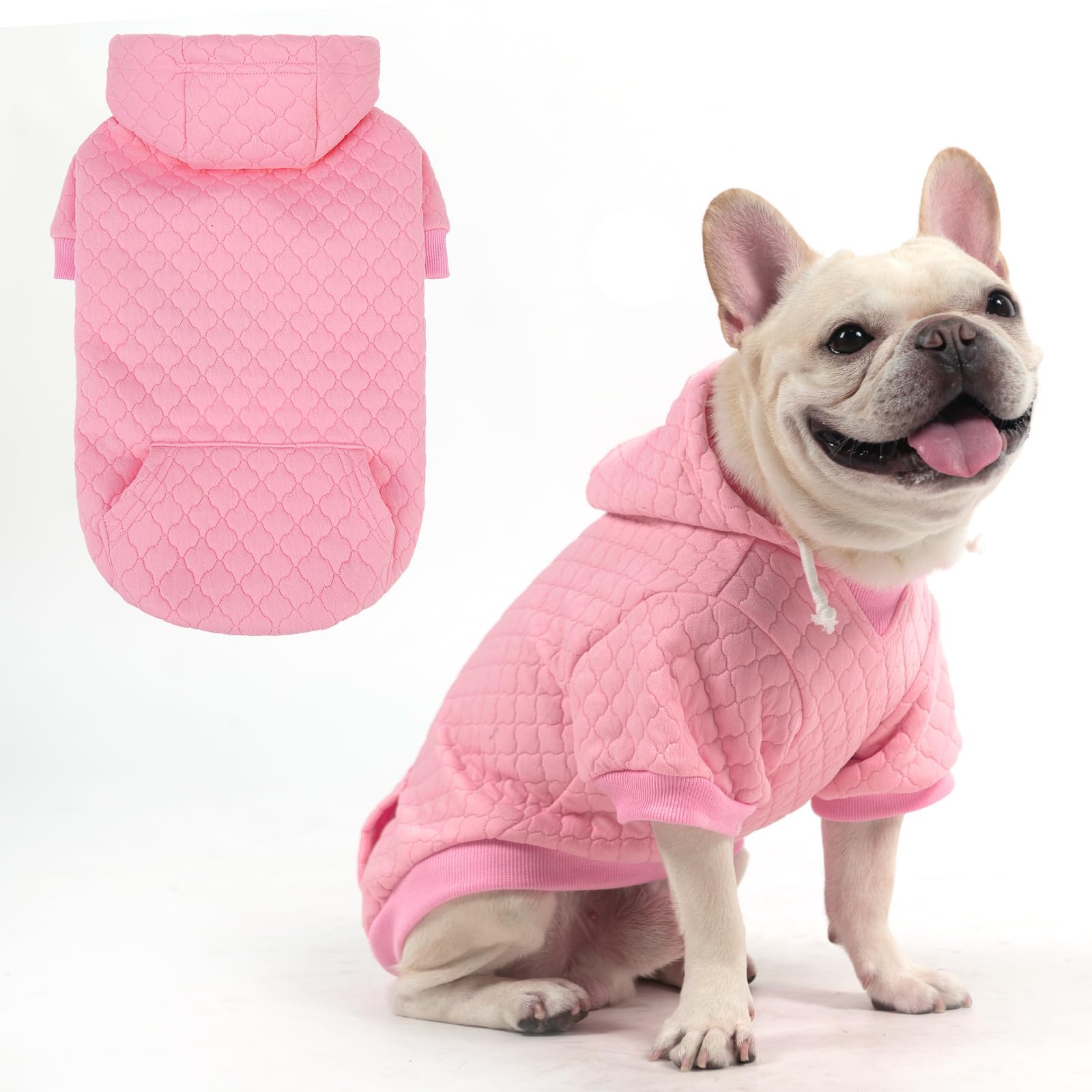 KOOLTAIL sudadera con capucha para perro rosa, cómodo para paseos diarios