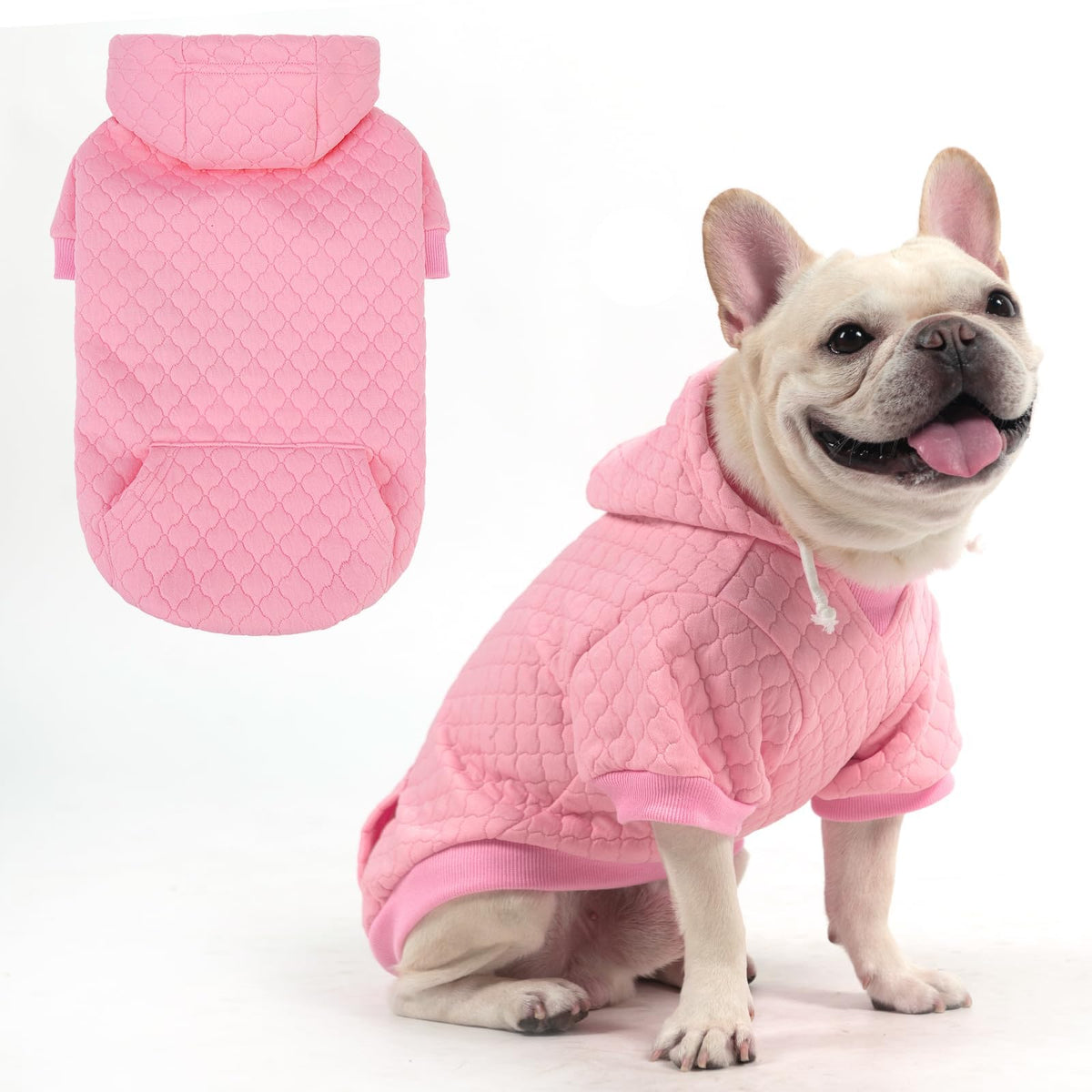 KOOLTAIL sudadera con capucha para perro rosa, cómodo para paseos diarios