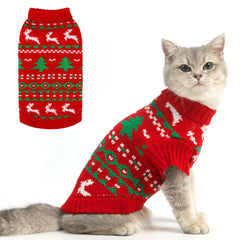 KOOLTAIL sudadera gato navidad con ciervo y árbol, abrigo cálido para días fríos.