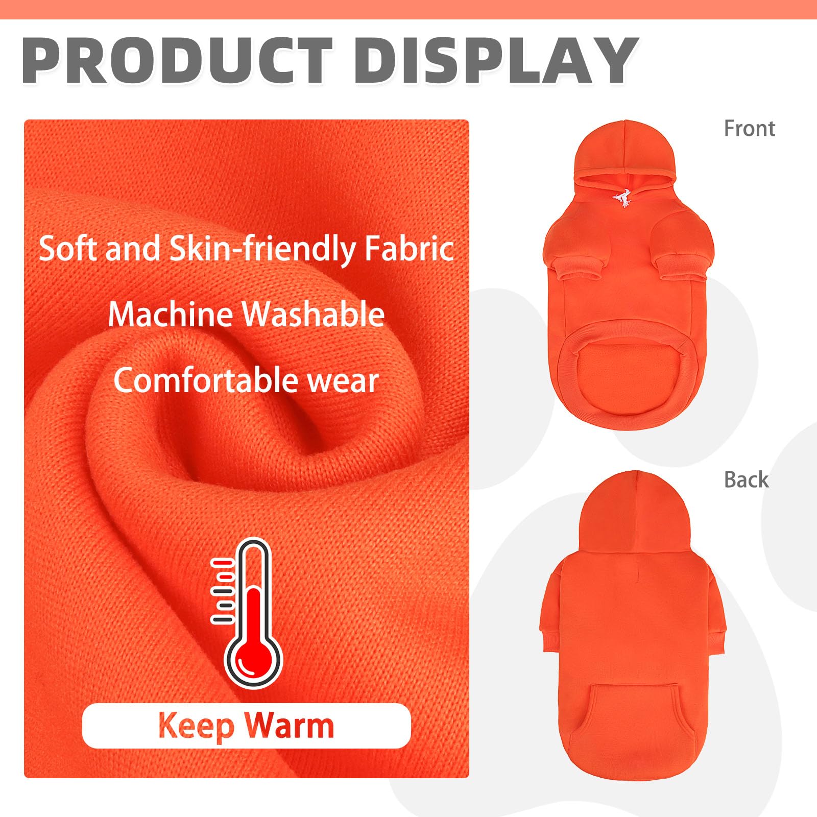 KOOLTAIL sudadera para perro con abertura para correa y bolsillo práctico para paseos seguros.