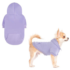 KOOLTAIL sudadera básica para perros con agujero para correa y bolsillo, ideal para paseos.