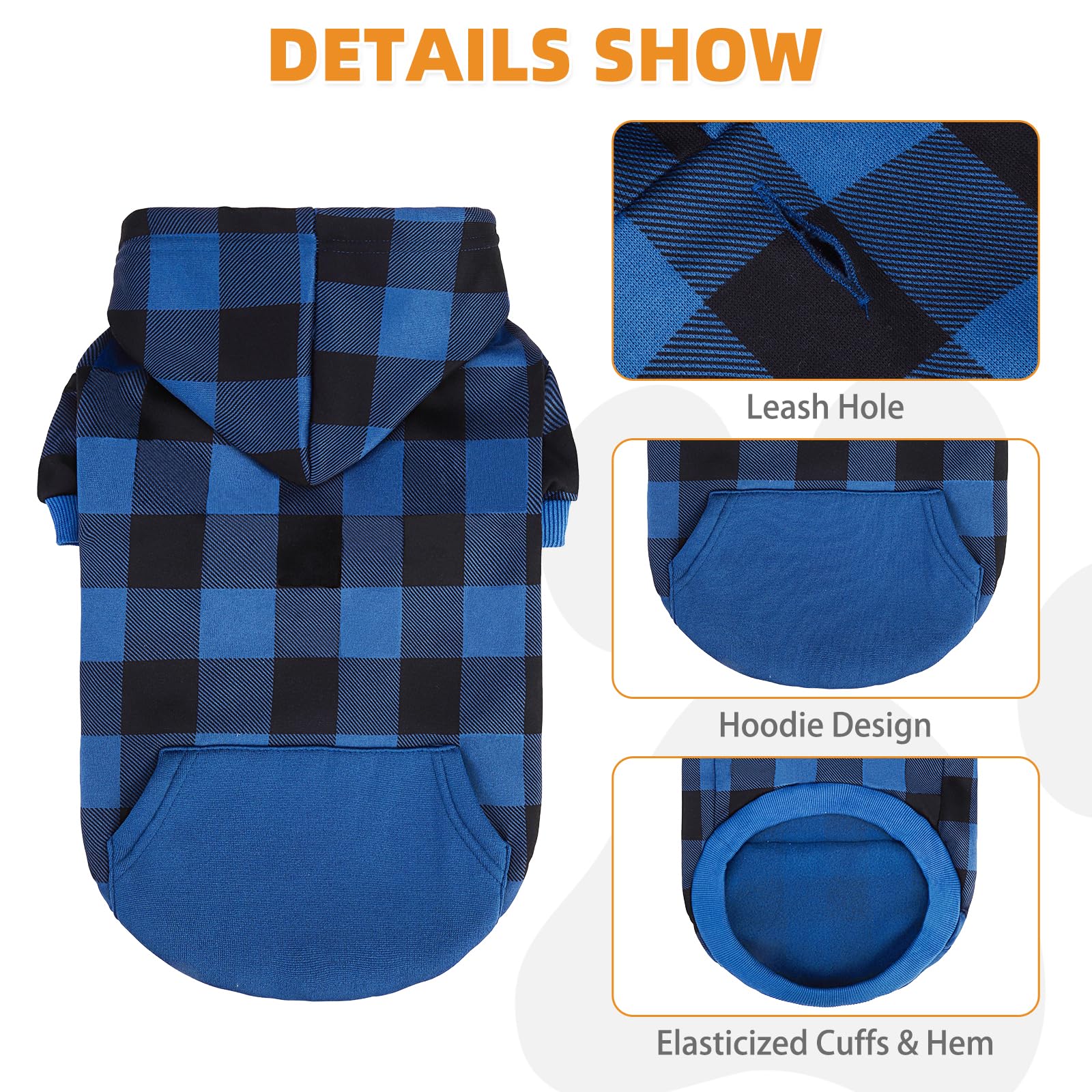 KOOLTAIL sudadera perro-capucha correa oculta para paseos diarios