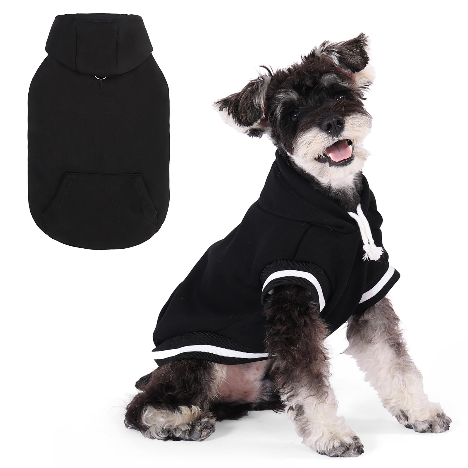 KOOLTAIL sudadera para perro con capucha, vista frontal, ideal para paseos en clima frío