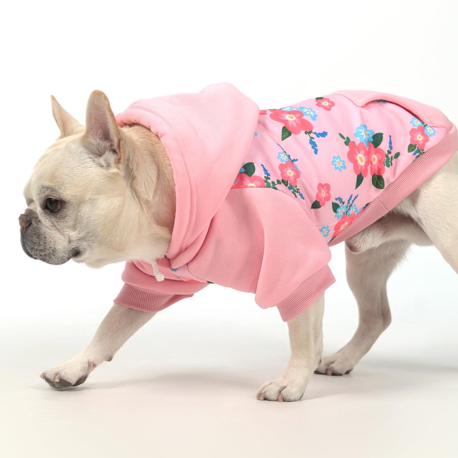 KOOLTAIL sudadera para perro rosa, tejido suave y flexible para movilidad.