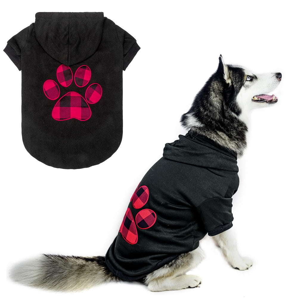 KOOLTAIL sudadera para perros a cuadros con capucha y bolsillo, ideal para salidas con estilo.