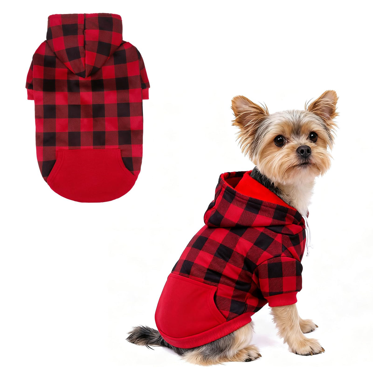 KOOLTAIL sudadera para perro con capucha frente, ideal para paseos y abrigo suave