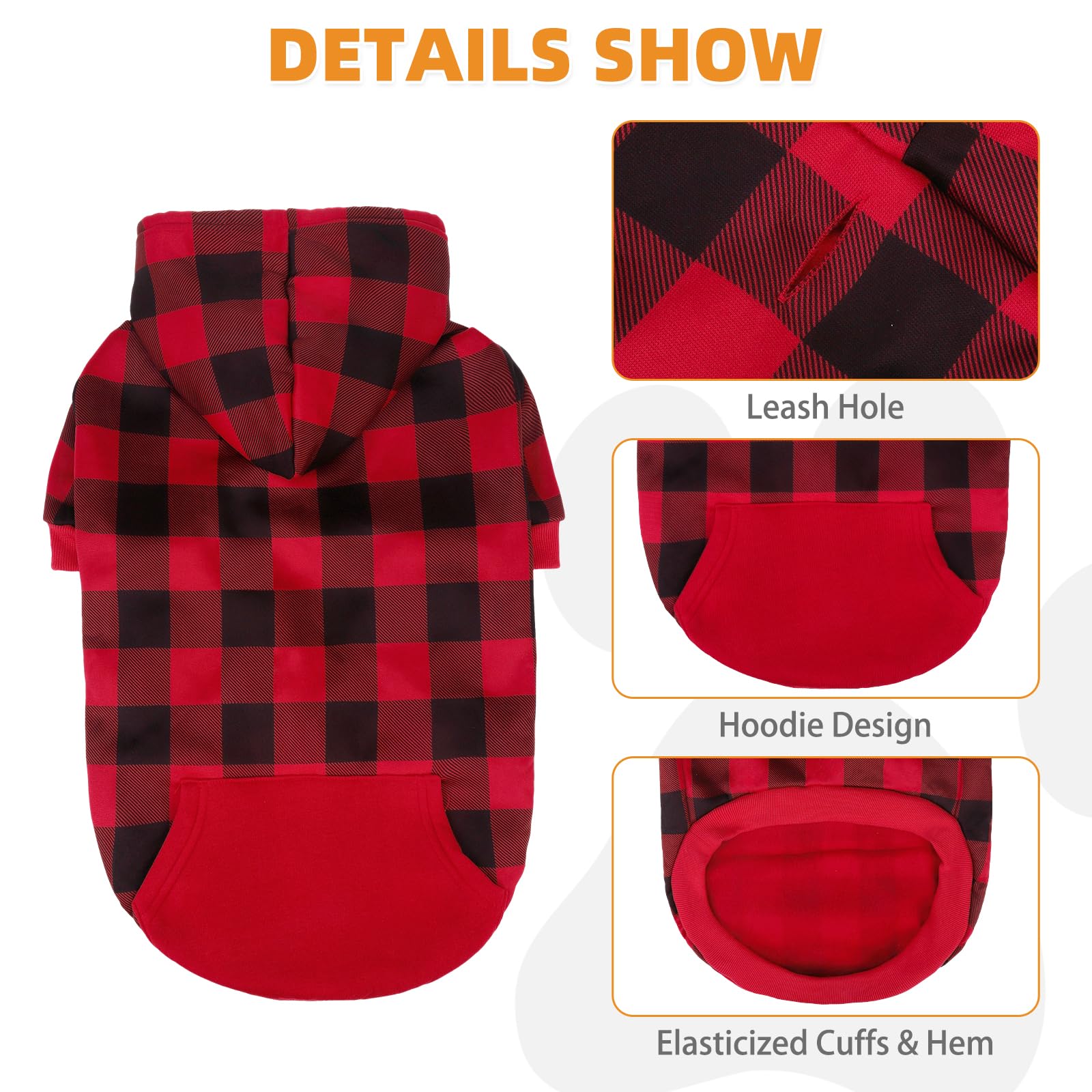 KOOLTAIL sudadera para perro con cordón regulable, capucha ajustable