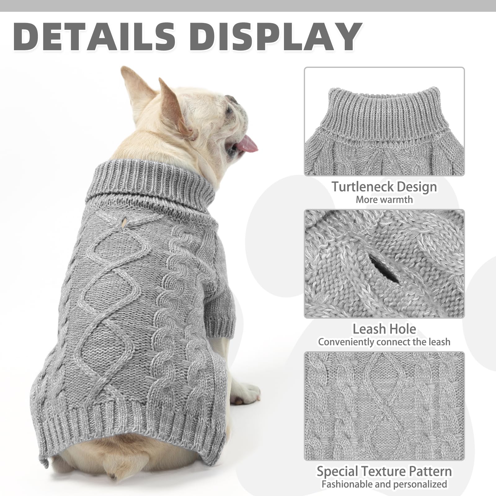 KOOLTAIL sueter canino de punto clasico, aspecto elegante para cualquier ocasion