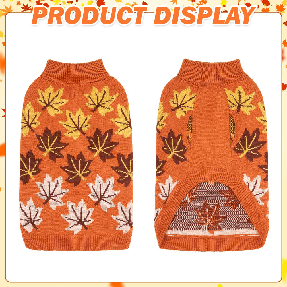 KOOLTAIL sudadera con diseño de hojas de arce naranja, estilo otoñal para tu mascota.