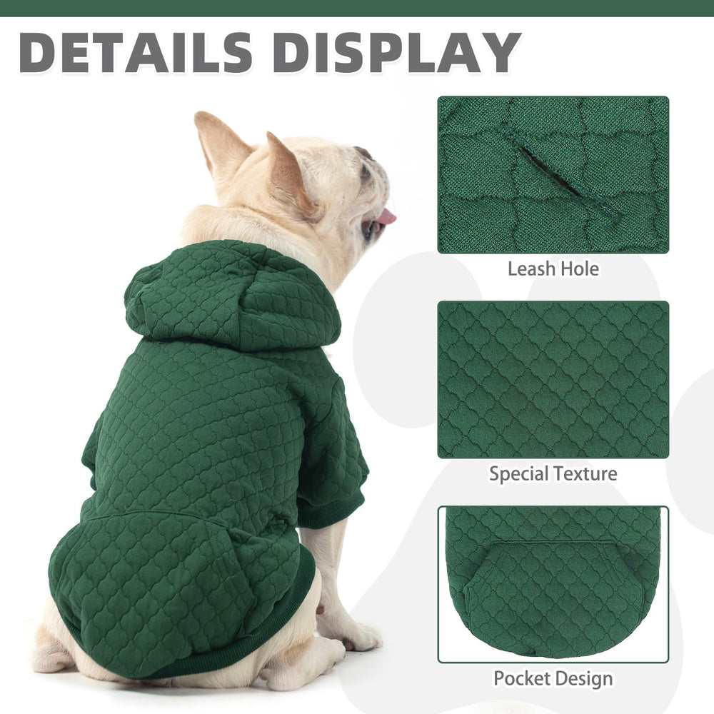 KOOLTAIL sudadera para perro grande verde bolsillo integrado; paseo práctico