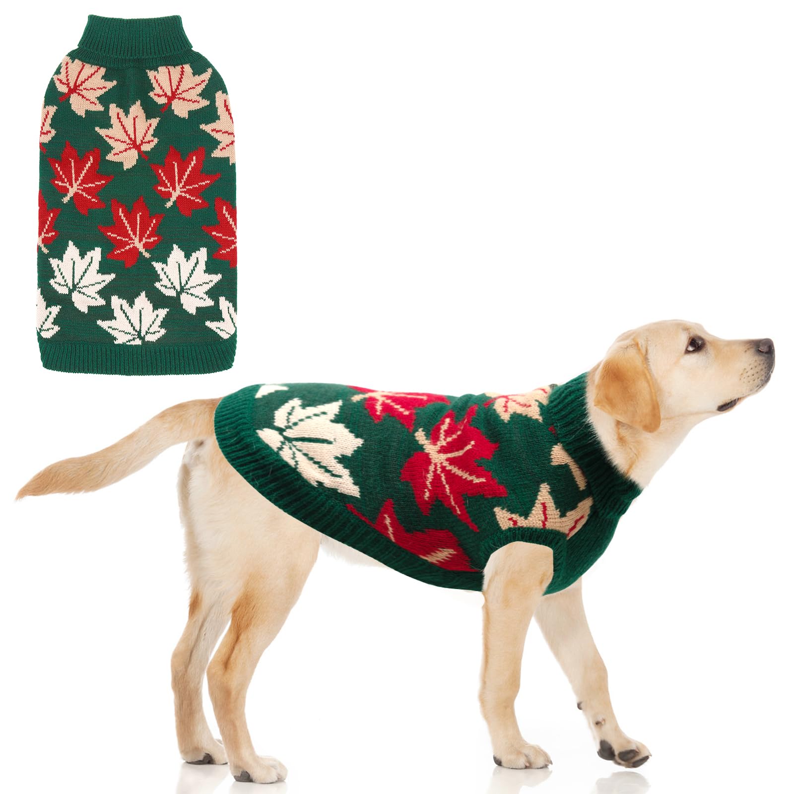 KOOLTAIL sudadera para perro con hoja de arce otoñal ofrece calidez suave para paseos.