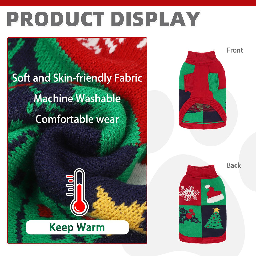 KOOLTAIL suéter para perros, diseño copos de nieve para fotos festivas.