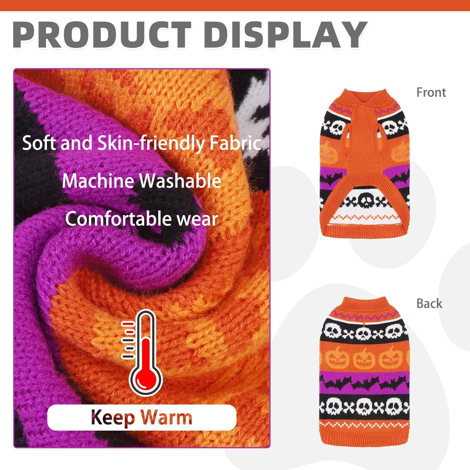 KOOLTAIL sudadera para perro con patrón fantasmas, añade estilo y calidez.