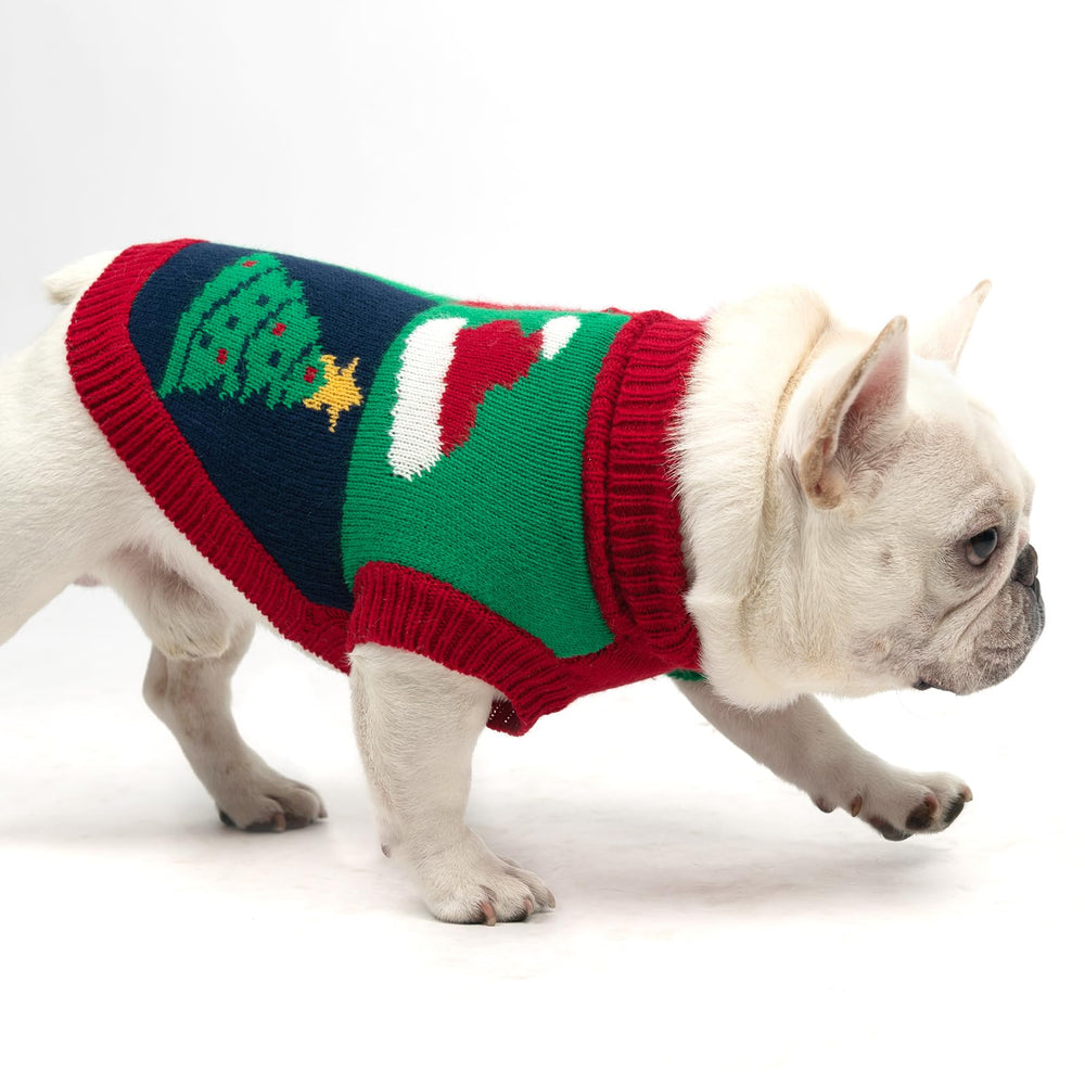 KOOLTAIL suéter para perros, patrón hojas navidad para paseos frescos.